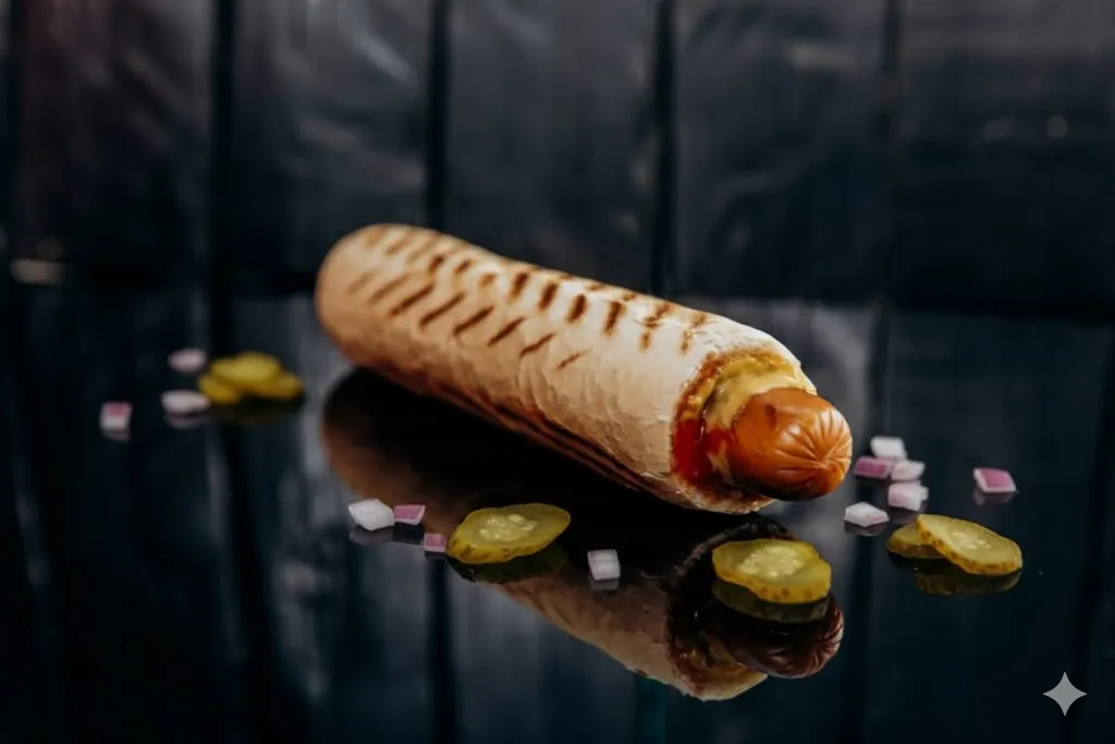 Французский хот‑дог с куриной сосиской