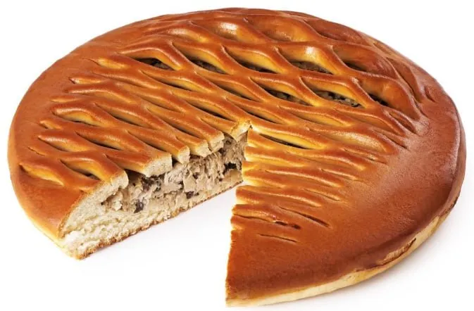 Пирог с курицей и грибами