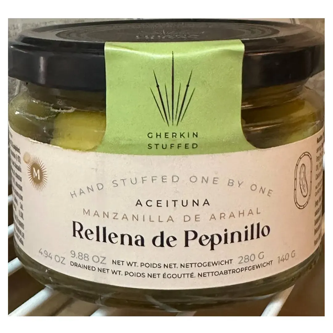 Зеленые оливки Manzanilla с корнишоном